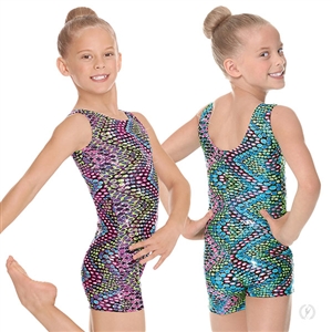 Eurotard Child Dizzy Dots Gymnastics Biketard - You Go Girl Dancewear!