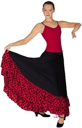 Eurotard Child Solid/Dot Flamenco Skirt - You Go Girl Dancewear