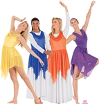 Eurotard Adult Shimmer Handkerchief Tunic, S/M-L/XL - You Go Girl Dancewear