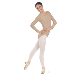 Eurotard Plus Size Nude Long Sleeve Leotard, 4X, 5X - 44265P