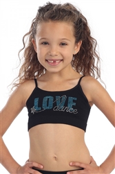 KIDS LOVE DANCE STUD CAMI BRA TOP - You Go Girl Dancewear