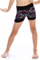 Sequined "Love Dance" Shorts