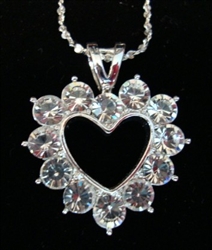 Rhinestone Heart Necklace - You Go Girl Dancewear