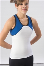 Pizzazz Adult Tri-Color Top with X-back - 7800 - You Go Girl Dancewear