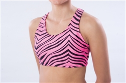 Pizzazz Child Animal Print Sports Bra with Racer Back Design - Style 1023AP - You Go Girl Dancewear