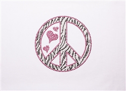 Heat Transfer Zebra Peace Sign - You Go Girl Dancewear