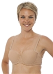 "Cleary Hooked" Padded Molded Cups w/ Clear Back Band and Straps - You Go Girl Dancewear