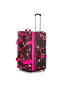 Rac N Roll Pink Star Expandable Dance Bag with Rack, Large