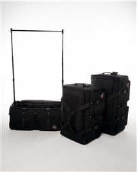 Rac N Roll Black Expandable Dance Bag with Rack, large