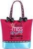 Sassi Designs LMP-01 Little Miss Prima Ballerina small tote; polka dot bows & crystalline accents