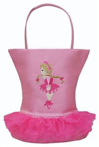 Sassi Designs NOR-06 Tutu Tote - Small Tote With Embroidered Dancer