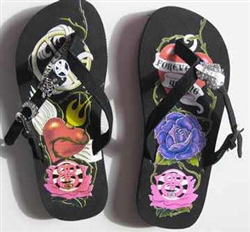 Sugar & Vine Personalized Flip Flops - Tattoo