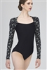 Wear Moi Adult Long Sleeve Leotard w/ Mini Flower Print