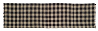 Burlap Black Check Table Runner 48"