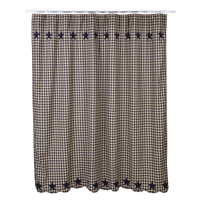 Navy Star Shower Curtain