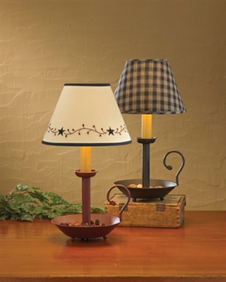 Black Chamberstick Lamp 13"