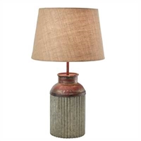 Crimped Canister Lamp with Shade