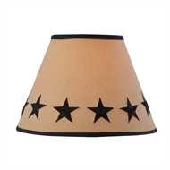 Black Star Embroidered Lamp Shade 10"