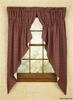 Sturbridge Wine Lined Gathered Swags-Set of 2 72"x63"