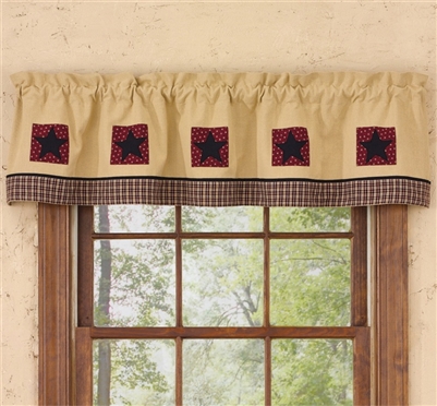 My Country Home Lined Patch Valance