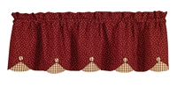 Apple Jack Lined Scallop Valance