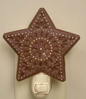 Punched Star Night Light