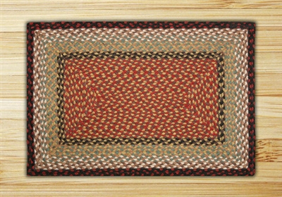 Rectangle Rug - Burgundy/Mustard