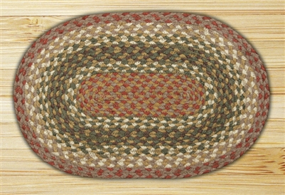 Oval Trivet - Olive/Burgundy/Gray