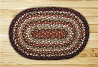 Oval Trivet - Burgundy/Mustard/Ivory