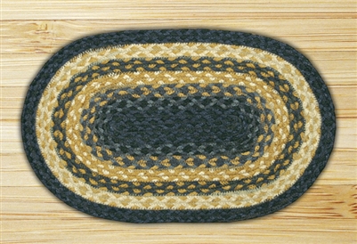 Oval Trivet - Light Blue/Dark Blue/Mustard