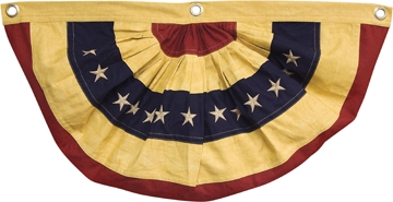 American Flag Bunting Small Tea Stained