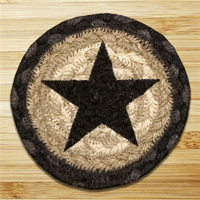 Black Star Braided Coaster - Set of 4