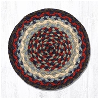 Round Trivet - Blue/Burgundy