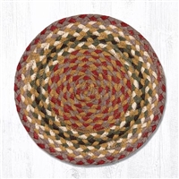 Round Trivet - Olive/Burgundy/Gray