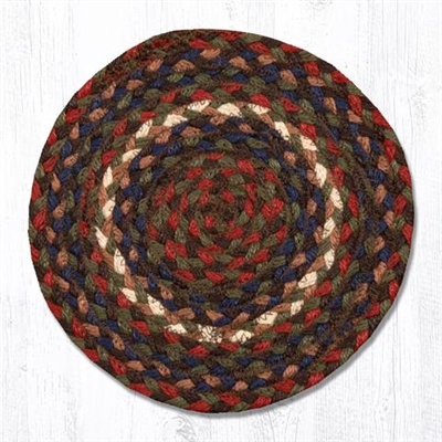 Round Trivet - Burgundy/Gray