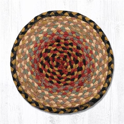 Round Trivet - Burgundy/Gray/Cream