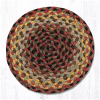 Round Trivet - Burgundy/Black/Sage