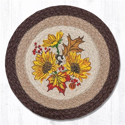 Round Trivet - Autumn Sunflower