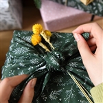 Reusable Holiday Fabric Gift Wrap - Green