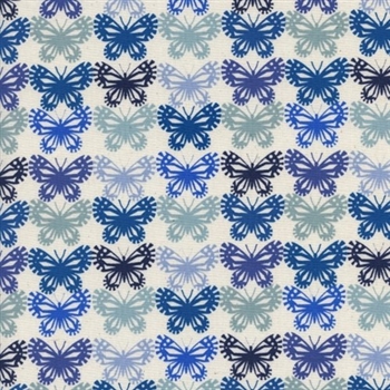 Panorama - Butterflies - Blue Ribbon, 44" wide
