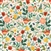 Poppy Fields in Cream Cotton Fabric - 44/45" wide