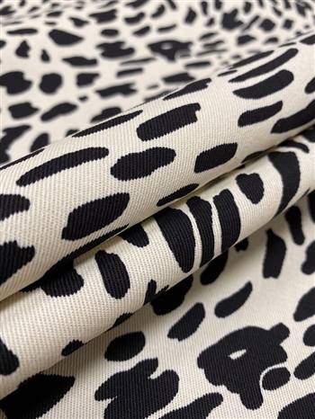 J.Crew B&W "Leopard" Print Denim,  60" wide