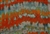 Orange & Aqua Tie-dye Stripe Chiffon, 50/52" wide