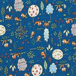 Dena Designs Fox Playground - Navy, 44/45" wide