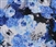 Blue Floral Mikado Print, 58" wide
