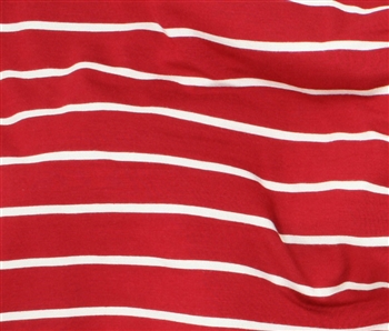 Mariner Stripe (Red) Knit, 58/59" wide