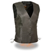 Women's Side Lace Vest with Reflective Piping