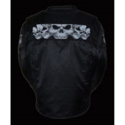 Men's Reflective Skull Textile Jacket