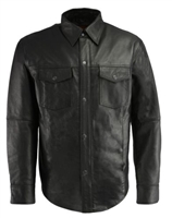 Men's LIghtweight Snap Front Black Shirt