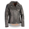 Women's Lightweight Long Length Beltless Vented Biker Jacket